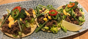 cheeseburger taco tapas starter from revolution de cuba newcastle