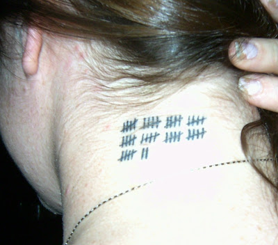 small neck tattoos. Megan#39;s Numeric Neck tattoo