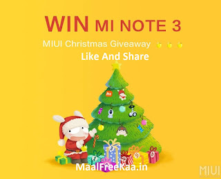 Christmas Giveaway Win Free Mi Note 3