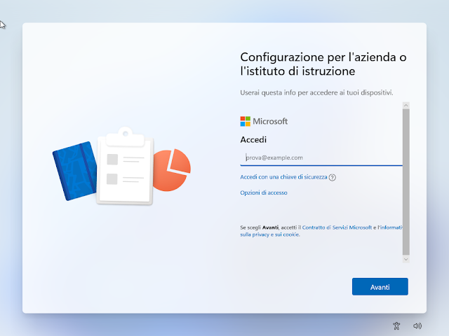 Accedi con account Microsoft