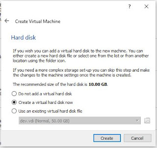 Create Hard disk
