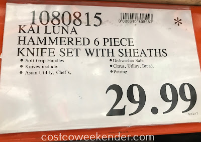 Deal for the Kai Luna Hammered Finish 6-piece Knife Set with Sheaths at Costco