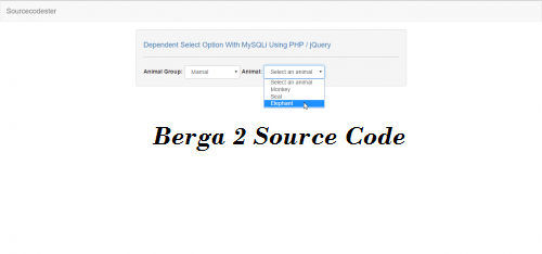 Soure CODE BErga News : Dependent Select Option With MySQLi Using Script jQuery/PHP Download 