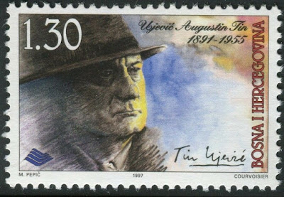 Tin Ujević 2017 stamp of Bosnia