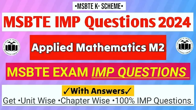 312301 Applied Mathematics Important Questions with Answers - MSBTE All Clear
