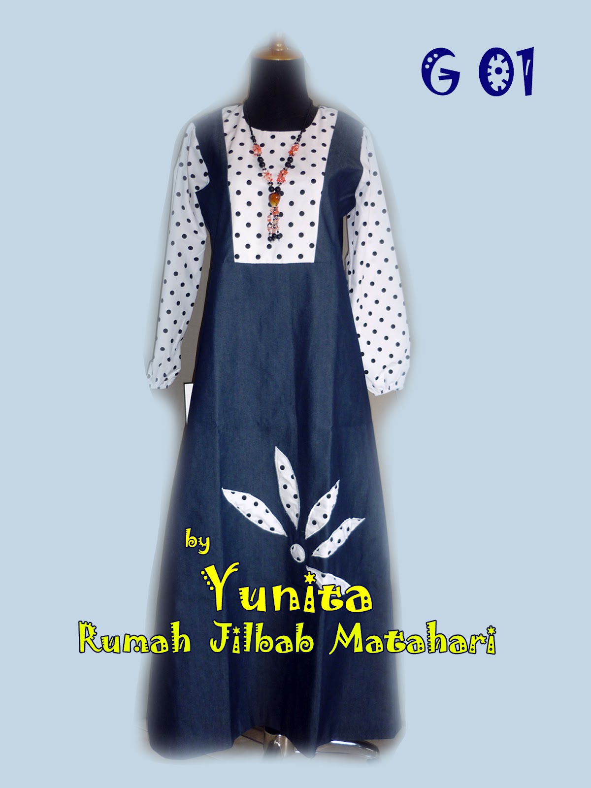 Rumah Jilbab Matahari: Gamis Bahan Jeans & Katun "by Yunita"