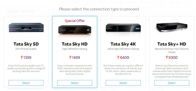 TATA SKY : Special Offer on a New HD Connection : Book Now