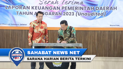Wakil Bupati Pinrang Serahkan LKPD TA. 2023 Ke BPK RI 