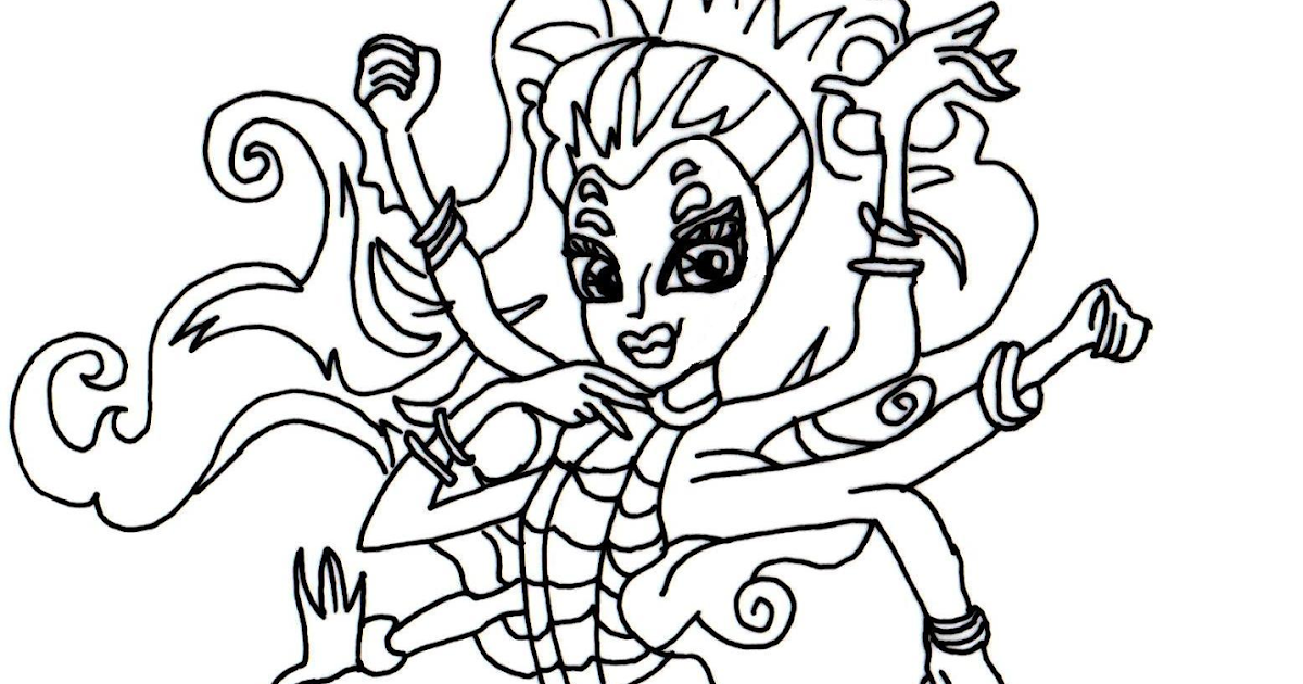 Free Printable Monster High Coloring Pages: Webarella Monster High