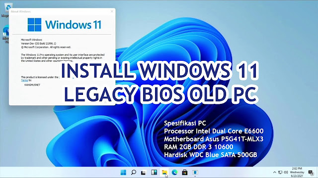 Tutorial Tips Komputer Atau Laptop Untul Install Windows 11