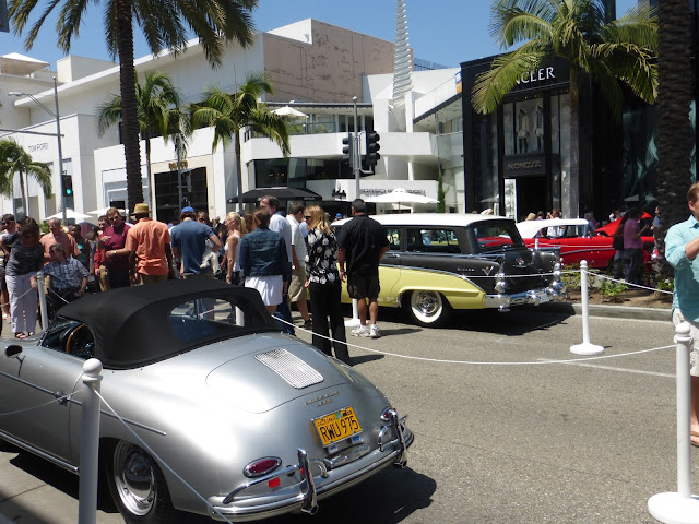 Fancy Cars among Fancy Shops in Beverly Hills Concours d'Elegance Event 2013 