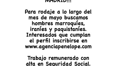 CASTING en MADRID: Para SERIE se buscan HOMBRES MARROQUÍES, IRANÍES y PAQUISTANÍES 