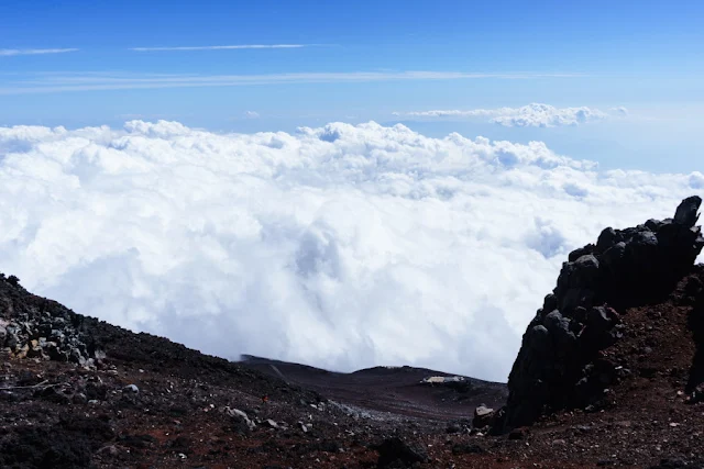 富士山頂からの景色