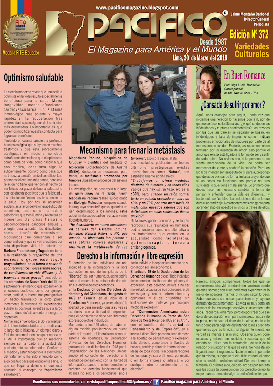 Revista Pacifico Nº 372 Variedades culturales