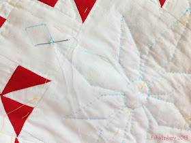 Motif marked onto quilt with Fabric Marker Pen