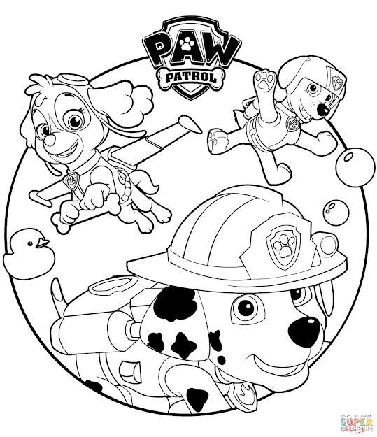 Paw Patrol Coloring Pages With Paw Patrol