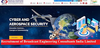Recruitment of Broadcast Engineering Consultants India Limited