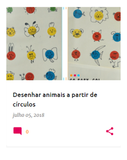 Desenho criativo de animais partindo de autocolantes de círculos