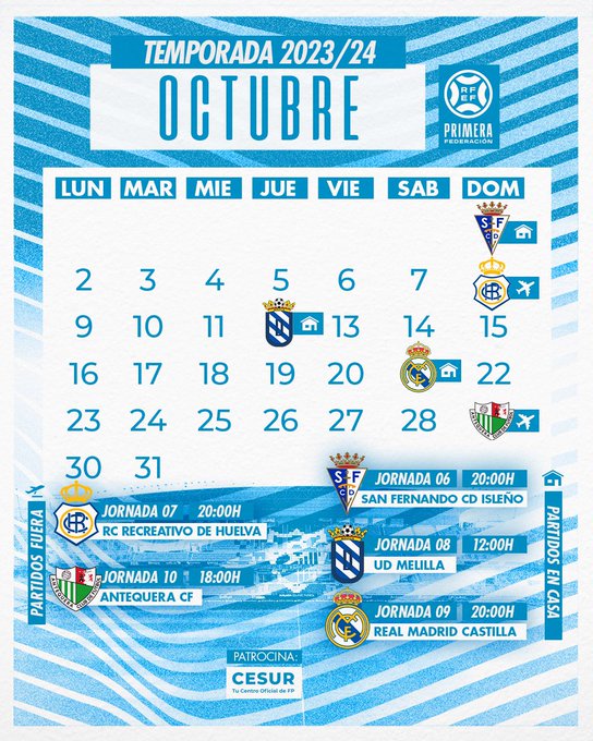 Málaga, la cuesta de octubre tiene cinco partidos