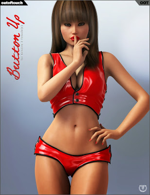 3d Models Art Zone - Button Up Outfit for Genesis 2 Female(s)