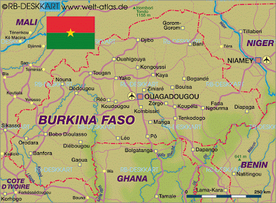 Mapamundi Mapa de Burkina Faso África