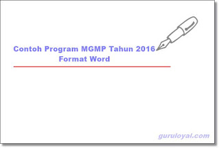 kepanjangan dari Musyawarah Guru Mata Pelajaran Contoh Program MGMP Tahun 2016 Format Word