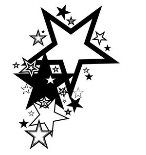 Black Stars Tattoo Design