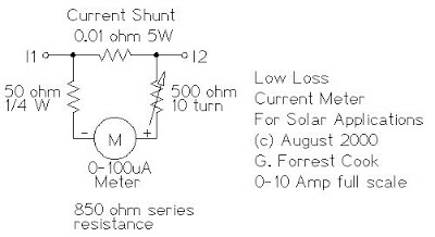 Solar Panel Current Meter Circuit Diagram