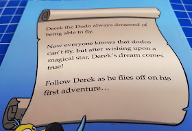 Derek The Flying Dodo back page blurb