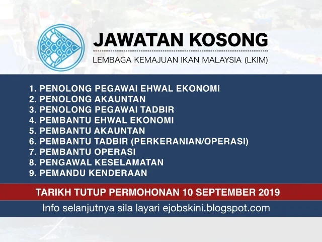 Jawatan Kosong LKIM September 2019