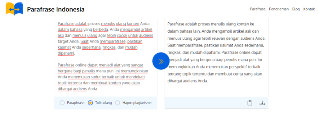 Situs parafrase online otomatis