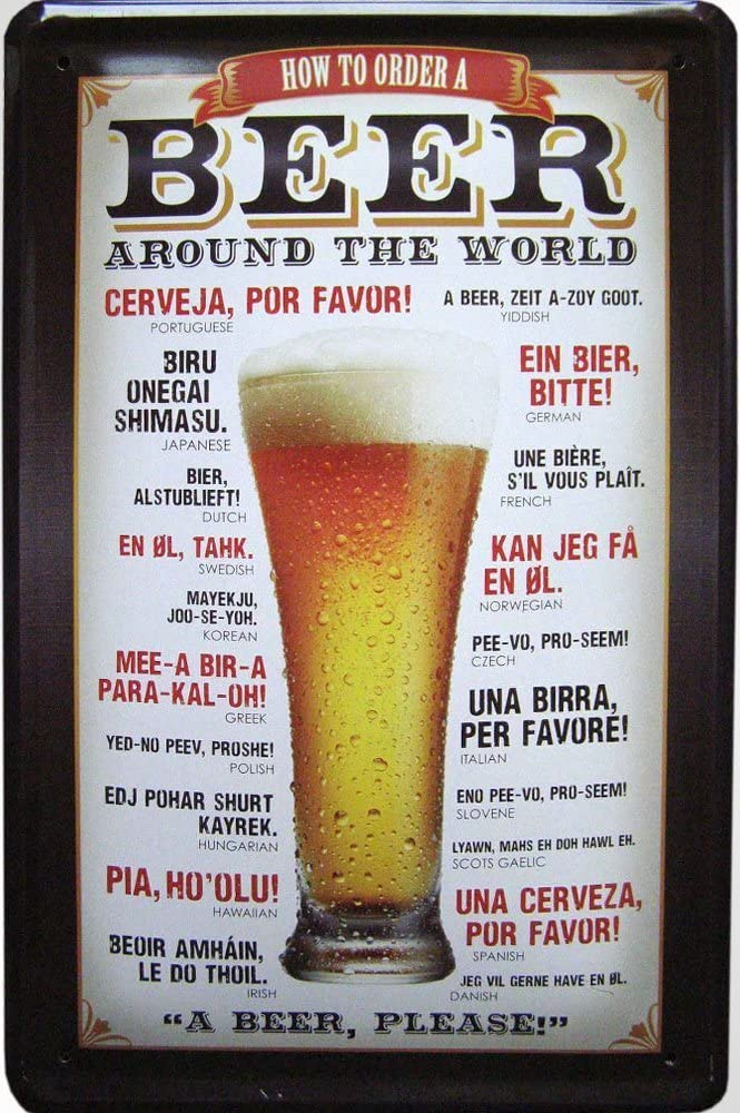 Cartel de antigua publicidad de cerveza