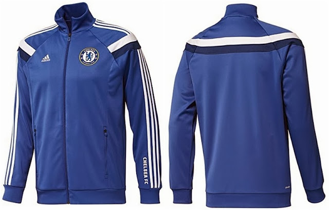 Grosir Jaket Bola Grade Ori Adidas Anthem Chelsea Track Top Blue 2013-2014-tile