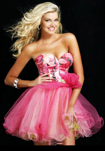 Expensive short pink prom dresses