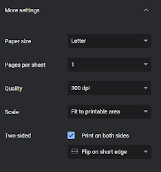 Image ID: Screencap of printer settings as explained in checklist above