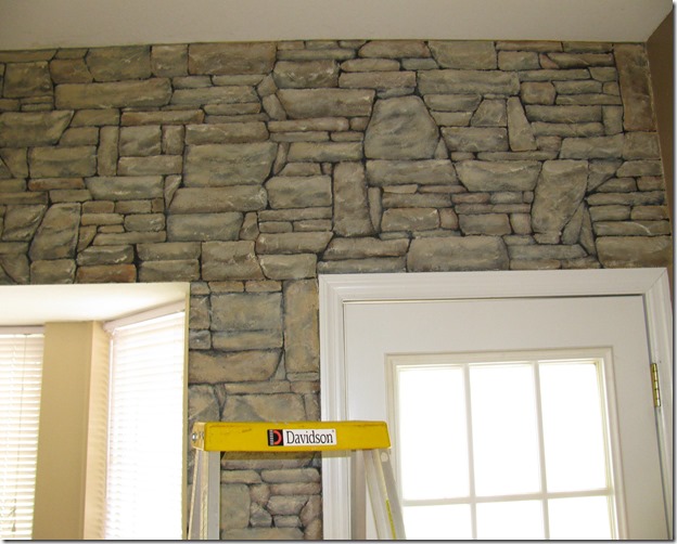 Faux Stone Wall Progress