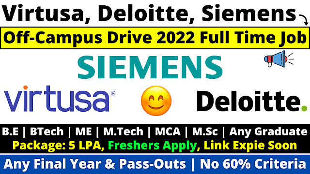 Siemens Again Started Off Campus Drive 2022 As Associate Software Engineer Role