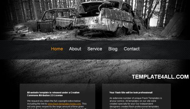 Old Cars Black CSS Website Template