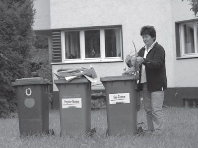 Bildbeschreibung Mülltrennung وصف الصورة فصل القمامة