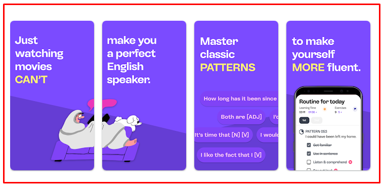 English learning app: Only the essentials without wasting time