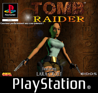 Image de la jaquette de Tomb Raider sur Playstation (PS1) avec mention "pour les non-joueurs".