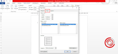 3. Di jendela Page Setup silakan kalian pilih Paper