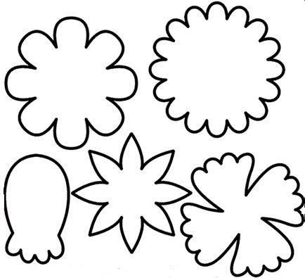 early play templates: Flower templates free