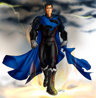 Blue cape superman