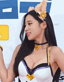 Berry Good Johyun (조현) League of Legends Ahri Cosplay at  the Gamed Olympic event on 17 June 2019.