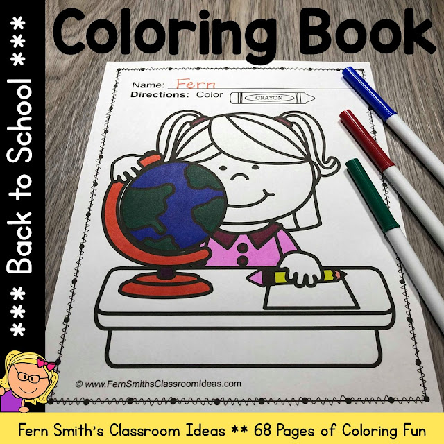 Back To School Coloring Pages - 68 Pages Of Back to School Coloring Fun #FernSmithsClassroomIdeas