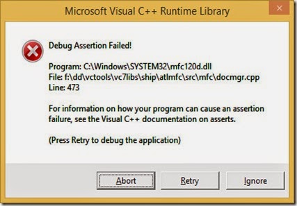 Debug configuration runtime error