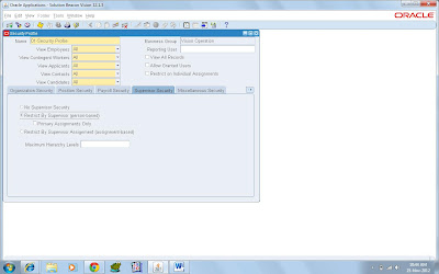 Supervisor Security in Security profiles in Oracle HRMS