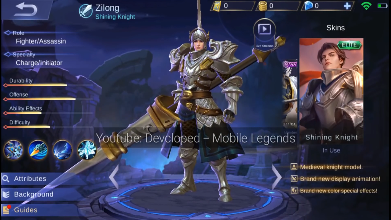 Skin Terbaru Zilong Shining Knight Plagiat Basara Berbagi