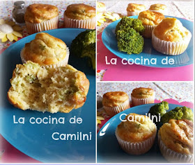 Muffins de brócoli y gambas (La cocina de Camilni)